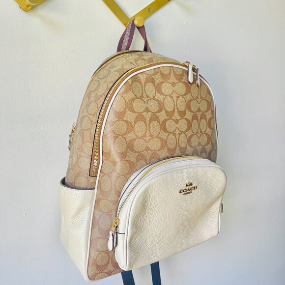 Coach Large Court Backpack In Signature Canvas, NWOT - Picture 2 of 8